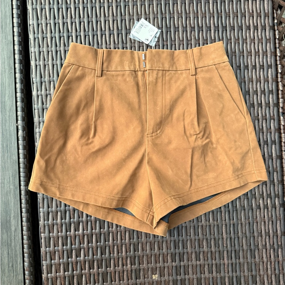 Free People High Waist Suede Shorts